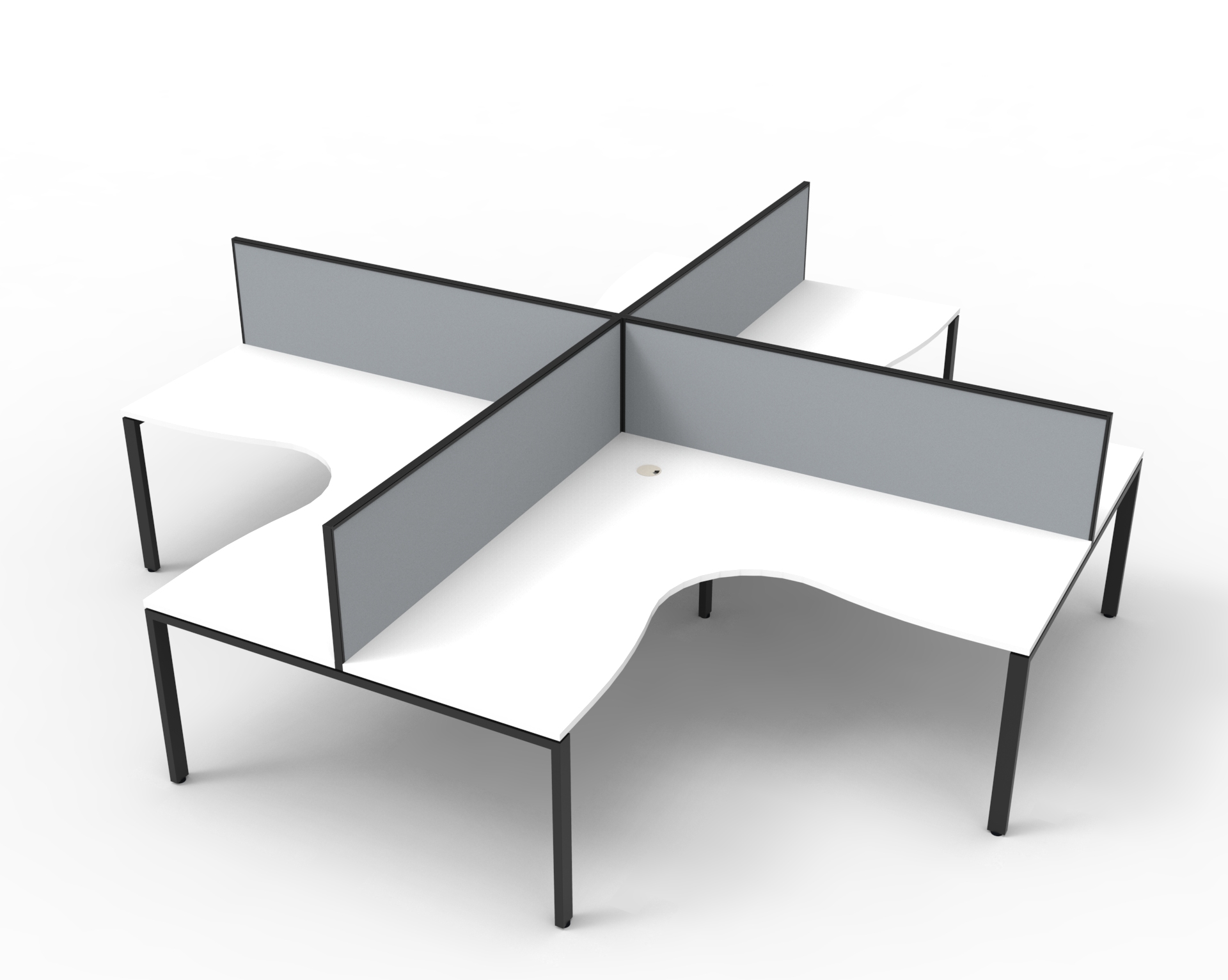 Profile 4 Person Corner Workstation
